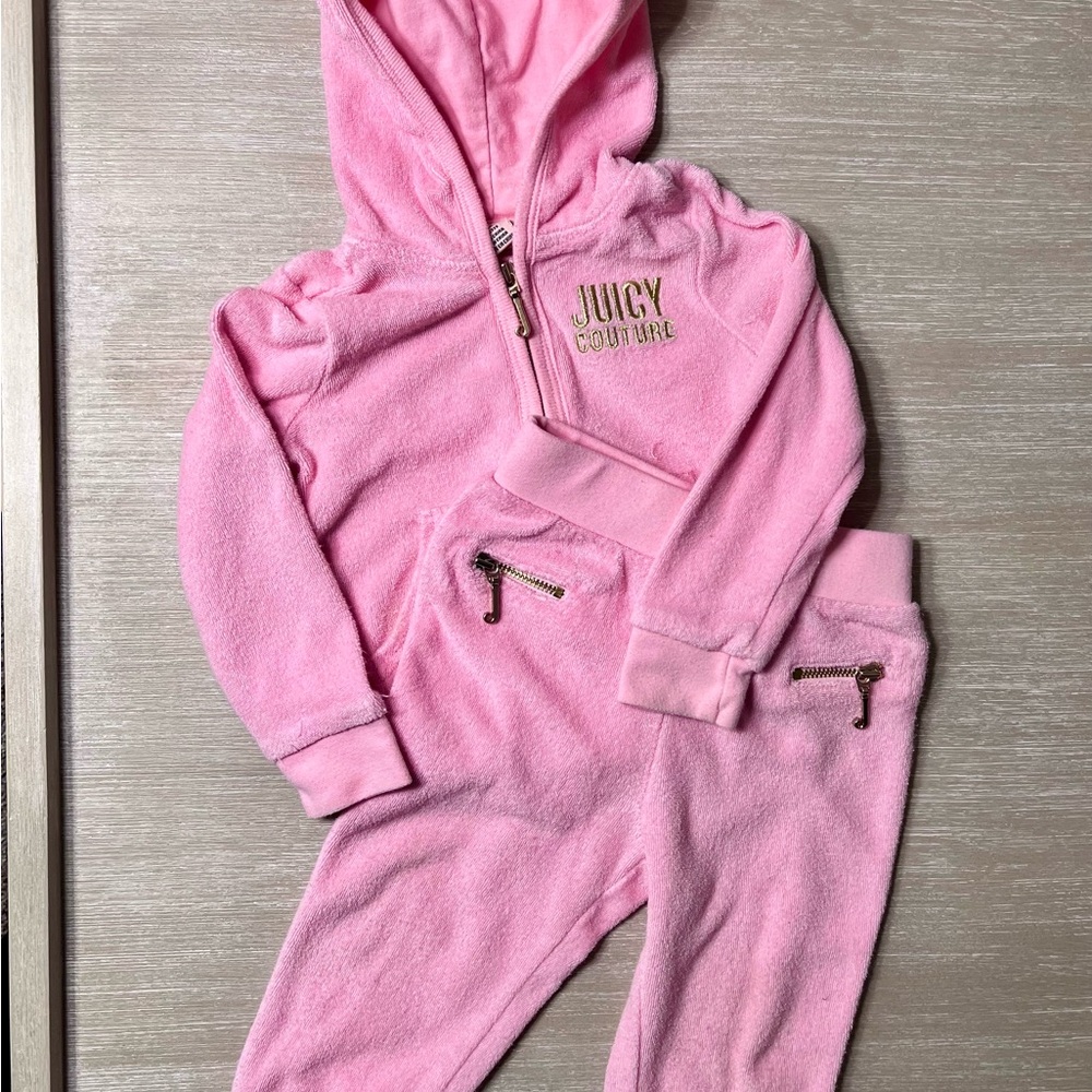 Juicy Couture Pink Kids Jogger Set